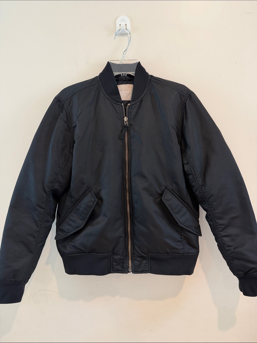 Everlane Black Zip Up Bomber Jacket XS